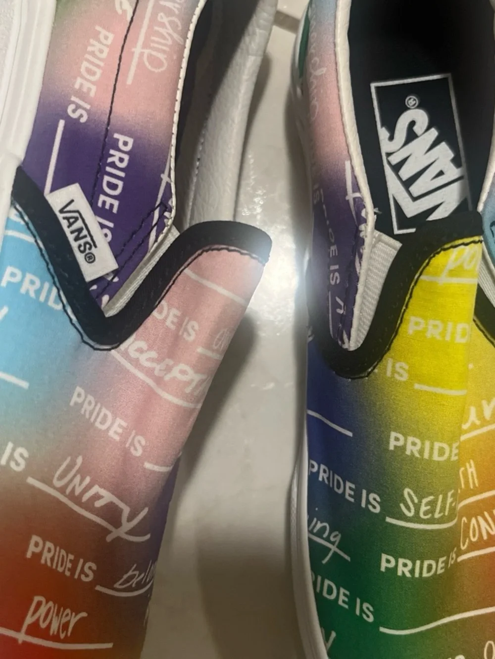 Vans Rainbow Gradient Pride Slip-On Sneakers 4 m / 5.5 w